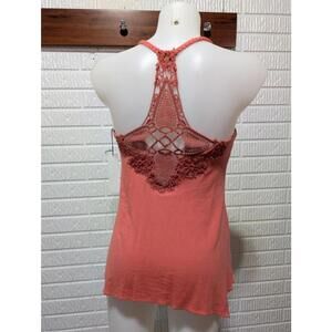Sky Women's Coral Sleeveless Top W/Crochet Back Sz S